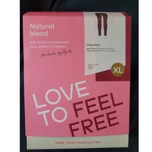 Kari Traa Floke Pant Wool Baselayer Bottoms Women's XL Rouge